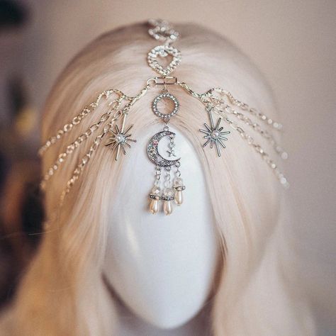 Carbickova Crowns Moon Goddess Costume, Crown Reference, Goddess Crown, Goddess Costume, Goddess Jewelry, Headpiece Jewelry, Queen Art, Rhinestone Crown, Anime Accessories