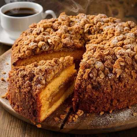 The world of recipes | Pumpkin Streusel Coffee Cake | Facebook Pumpkin Streusel Coffee Cake, Pumpkin Streusel, Streusel Coffee Cake, Recipes Pumpkin, Recipes Yummy, Cake Ingredients, Tasty Recipes, Ground Cinnamon, Coffee Cake