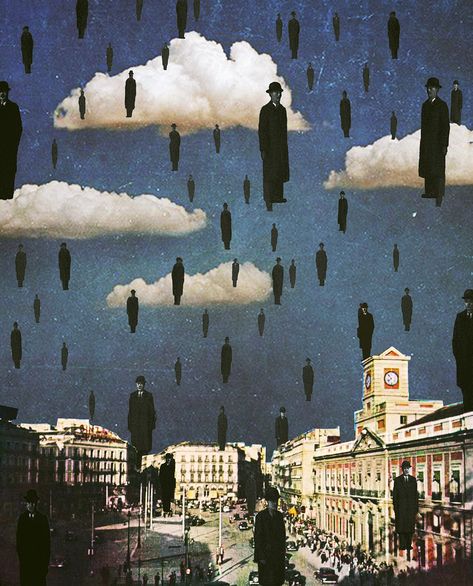 Mixed Media Collage Art, Media Collage Art, Surealism Art, René Magritte, Arte Peculiar, Surreal Collage, Rene Magritte, Collage Art Mixed Media, Wow Art