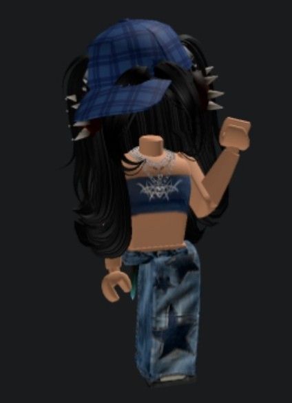 Blue Aesthetic Roblox Avatar, Dark Blue Roblox Avatar, Roblox Y2k, Roblox Styles, Pfp Banner, Aesthetic Outfits Y2k, Skins Roblox, Y2k Girl, Avatar Roblox