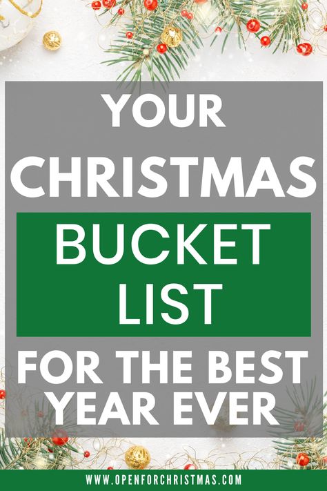 What To Do Before Christmas, Christmas Season Bucket List, Holiday Bucket List Christmas, Things To Do During Christmas Season, Christmas Must Do List, Christmas Bucket List Family, What Do I Want For Christmas, Things To Do For Christmas, Things To Do At Christmas