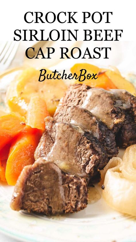 "Tender Sirloin Cap Roast Recipe: A Kid-Friendly Dinner Option for Busy Parents!" - If you're a busy parent looking for a kid-friendly dinner idea, look no further than our sirloin cap roast recipe! This easy-to-make dish is both tender and delicious, and perfect for a family meal. The best part? It's made in the CrockPot, so you can set it and forget it! Top Sirloin Cap Recipes Crockpot, Sirloin Cap Roast Recipe, Sirloin Cap Recipe, Sirloin Cap, Roast Crockpot, Crockpot Roast Recipes, Best Easy Dinner Recipes, Butcher Box, Dinner Recipes Healthy Family