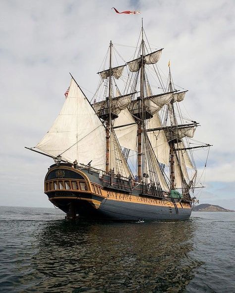 3,379 Me gusta, 14 comentarios - Canan Usanmaz (@canannusanmaz) en Instagram: "💙⚓💙 HMS SURPRISE💙 PH.BY. TED WALTON PHOTOGRAPHY.💙⚓" Hms Surprise, Hms Bounty, Sailing Ship Model, Classic Sailing, Old Sailing Ships, Vintage Boats, Rms Titanic, Boat Painting, Wooden Ship