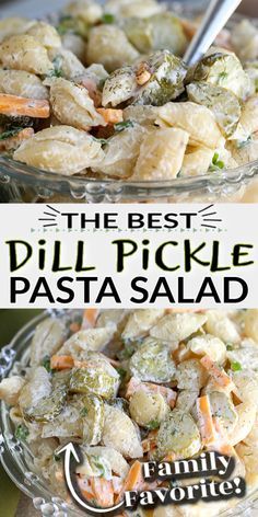 Pickle Pasta Salad Recipe, Pickle Pasta Salad, Crunchy Pickles, Pickle Pasta, Dill Pickle Pasta Salad, Food Sides, Cold Salads, Eat Green, Best Pasta Salad