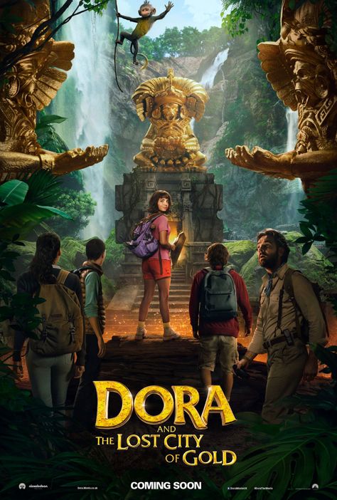 <em>Dora the Explorer</em> live-action movie posters explore the<em> Lost City of Gold</em> Dora Movie, Die Muppets, Tam Film, Lost City Of Gold, Gold Movie, City Of Gold, Isabela Moner, Zombie Land, The Lost City