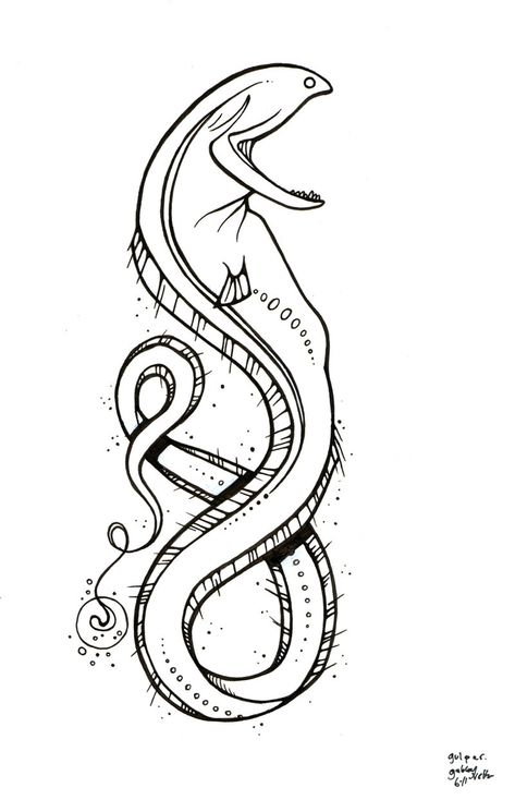 Traditional Eel Tattoo Design, Electric Eel Drawing, Electric Eel Tattoo, Eel Tattoo Design, Eel Drawing, Under The Sea Tattoo Ideas, Eel Tattoo, Gulper Eel, Ink Aesthetic