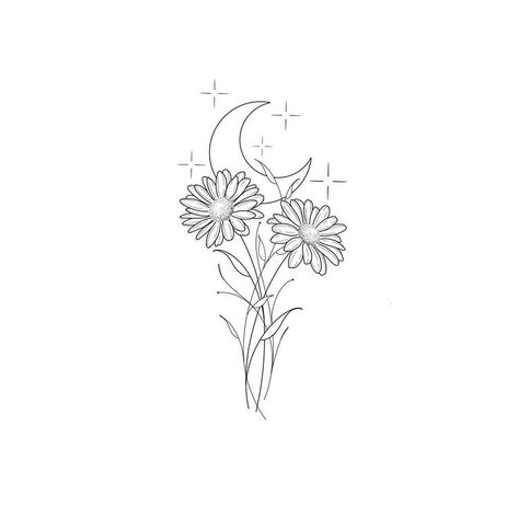 Marigold Tattoo, Daisy Tattoo Designs, Daisy Flower Tattoos, Cool Wrist Tattoos, Star Tattoo Designs, Diamond Tattoos, Daisy Tattoo, Small Flower Tattoos, Tasteful Tattoos