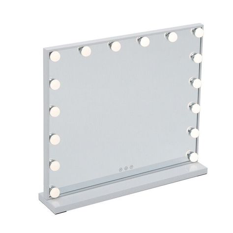 Vanity Hollywood Mirror, Small Hollywood Mirror, Make Up Mirror With Light, Cool Desks, Desk Mirrors, Cute Room Decorations, Things For Your Room, Mirror For Desk, Trendy Bedroom Ideas