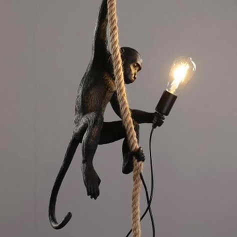 Luke Gordon (@gordonluke) • Instagram photos and videos Monkey Lamp, Dinosaur Lamp, Black Pendant Lamp, Elephant Lamp, Lampe Art Deco, Rope Pendant Light, Hanging Pendant Lamp, Pendant Lamp Shade, Hemp Rope