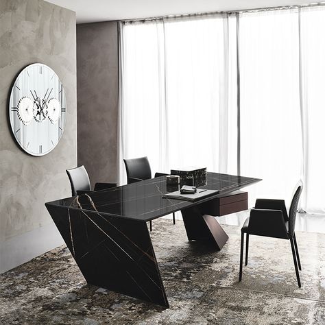 Marble Office, Desk Room, Office Table Desk, Cattelan Italia, Modern Office Desk, Luxury Furniture Brands, Wooden Drawers, Lacquered Wood, Medical Office