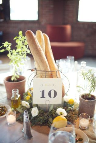 Green Yellow Bouquet, Bread Centerpiece, Rustic Italian Wedding, Jazz Party, Basket Centerpieces, Italian Dinner Party, Italian Party, Italian Weddings, Italian Theme