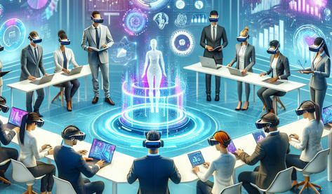 "Transform Virtual Meetings: XR for Corporate Success" Extended Reality, Future Of Work, Usability Testing, Team Building Exercises, Virtual Environment, Project Presentation, Performance Reviews, Future Tech, Corporate Training