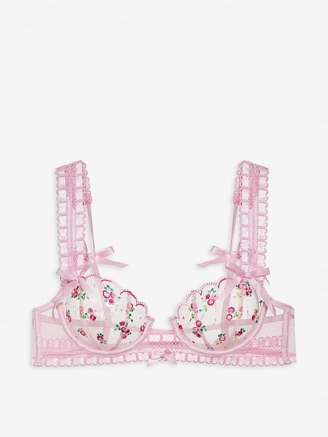 Victoria Secret Bh, Dainty Style, Pretty Bras, Rose Applique, Valentines Lingerie, Fast Fashion Brands, Cute Bras, Rose Embroidery, For Love & Lemons