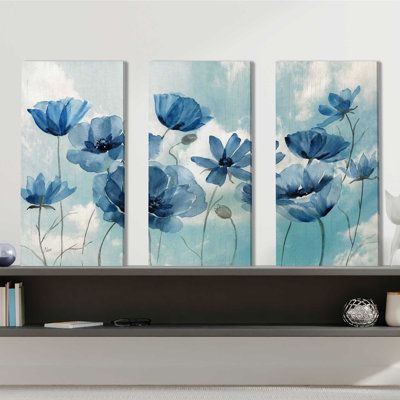 3 Piece Wall Art Paintings On Canvas, Poppy Wall Art, 3 Piece Painting, 3 Piece Canvas Art, Canvas Painting Designs, Spring Set, Painting Designs, Wall Art Set, Canvas Set