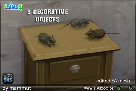 Rats S4 - Simszoo Zoo Decor, Around The Sims 4, Die Sims 4, Play Sims, Look Here, Maxis Match, Sims 4 Mods, Sims 3, Sims Cc