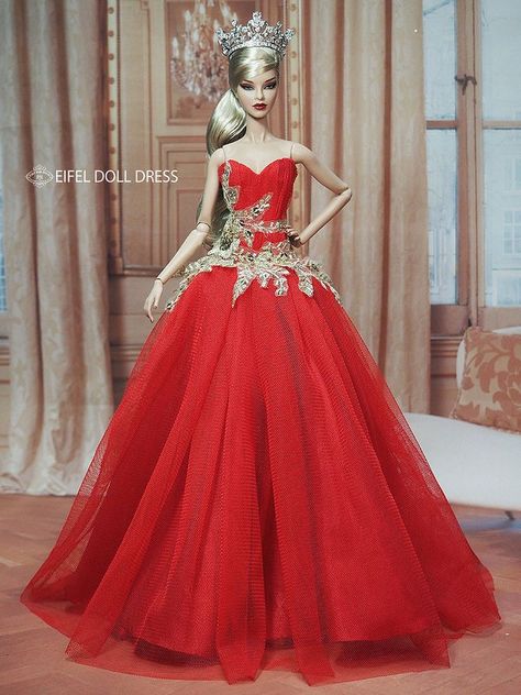 Barbie Red Dress, Barbie Miss, Accessoires Barbie, Dress For, Barbie Bride, Barbie Gowns, Bride Dolls, Barbie Patterns, Fashion Royalty Dolls