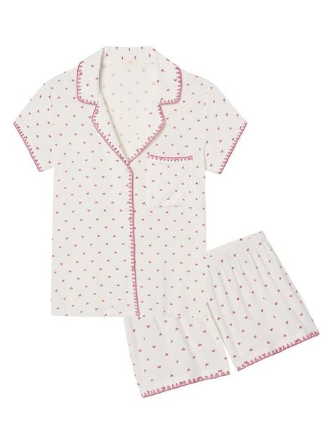 Sleep Pajamas, Eberjey Pajamas, Preppy Skincare, Pijamas Women, Aesthetic Preppy, Cute Pjs, Cute Pajama Sets, Cute Pajamas, Print Pajamas