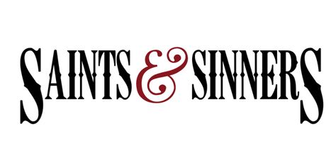 Saints and Sinners Tattoo Shop Logo by Alexx Marshall, via Behance Saint And Sinner Tattoos, Saints And Sinners Party, Saints Symbol, Saints Tattoo, Quote Drawings, Sinners And Saints, Sinner Saved By Grace, Saint Tattoo, Sg Logo