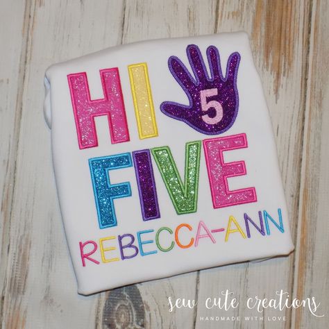 Hi Five Party Ideas, Hi Five Birthday Cake, Hi Five Birthday, Five Year Old Birthday Shirt, Hi Five Birthday Shirt, Hi Five, Birthday Party Outfits, Puppy Birthday, Birthday Cup