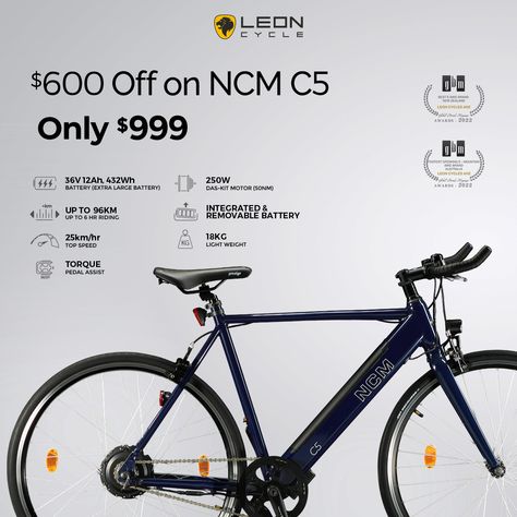 Get your NCM C5 Electric Bike now just for $999 and Save $600. Enjoy your savings and ride smoother, simpler and more fun Electric Bike. Equipped with Intelligent Torque Sensor, Fast Charging and Large Battery for maximum range. Buy Now, Pay Later! Interest-Free Installments Get your e-bike now! #ElectricBikes #electricbikesale #ncmebikes #blackfridaysale Clever Ads, Bicycle Advertising, Electronic Bike, Electric Cycle, Advertising Pictures, Bicycle Brands, Banner Design Inspiration, Bike Store, Fat Bike