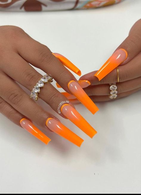 Summer coffin nails inspo | 2022 nail trends to wear - Page 33 of 40 - Lily Fashion Style Summer Acrylic Nails Pastel, Neon Coffin Nails, Nails French Tip Coffin, Nails Inspo 2022, Coffin Nails French Tip, Nails Inspo Summer, Summer Coffin Nails, Blue Coffin Nails, Acrylic Nail Set