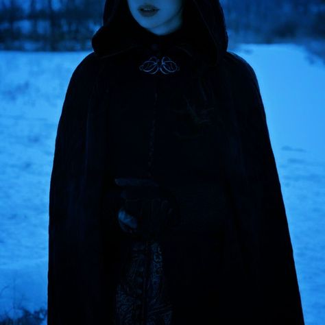 Vampire Aesthetic, A Woman, Dark Blue, Blue, Black