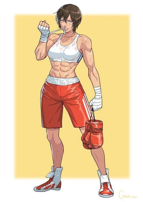 Tomboy Art, Buff Women, Female Boxers, Female Martial Artists, Martial Arts Girl, Couples Comics, Boxing Girl, Female Fighter, Female Hero