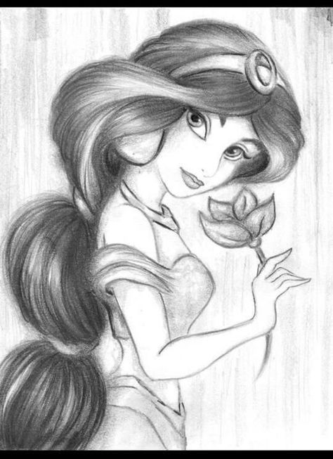 Walt Disney Princess Jasmine Disney Sketch Ideas, Disney Princess Sketches Pencil, Princess Jasmine Drawing, Jasmine Sketch, Jasmine Drawing, Disney Princess Sketches, Princess Sketches, Disney Drawing, Disney Drawings Sketches