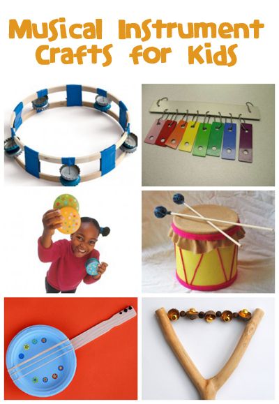 Musical Instrument Crafts - Fun Family Crafts Instrument Crafts For Kids, Musical Instrument Crafts For Kids, Instrument Crafts, Music Crafts Preschool, Instrument Craft, Homemade Musical Instruments, Making Musical Instruments, Homemade Instruments, Diy Instruments