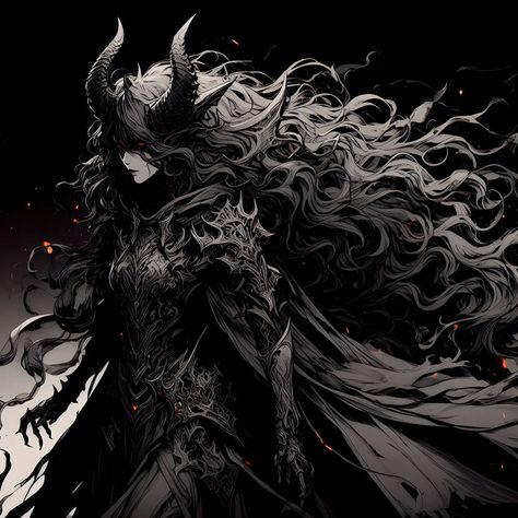 Princess Manhwa, Full Neck Tattoos, Dark Souls Artwork, Female Demons, Cosmic Horror, Scary Art, Robots Concept, Robot Concept Art, Angels And Demons