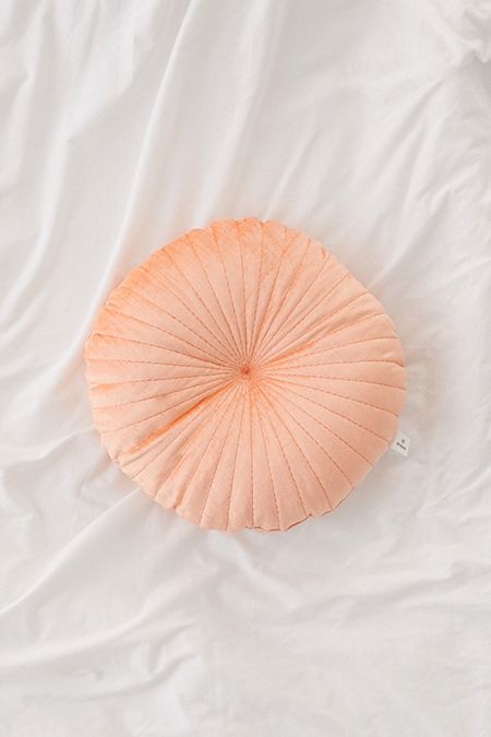 Shelly Round Velvet Pillow Preppy Blankets, Peach Room Decor, Peach Pillows, Preppy Blanket, Peach Room, Dorm Vibes, Peach Rooms, Office Goals, Peach Pillow