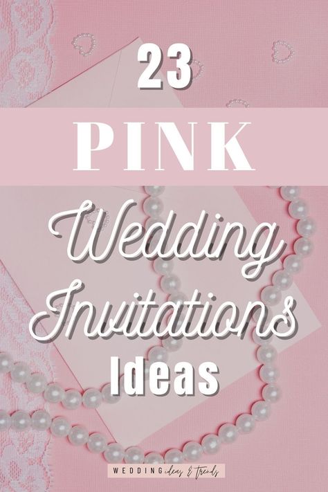 Have you chosen romantic pink wedding bridesmaid dresses or pink flowers for your wedding? Set the whole mood for your big day with pink wedding invites! Pink is a pretty color that can be used on the wedding invitations to create a romantic, elegant and delicate mood. Check out our list of 23 modern pink wedding invitations, you'll find different ideas and inspirations for every style and theme. Wedding Invitation Content, Modern Pink Wedding, Pink Wedding Invites, Bubblegum Pink Wedding, Romantic Pink Wedding, Dusty Pink Wedding Invitations, Wedding Invitations Ideas, Blush Weddings, Blush Pink Wedding Invitations