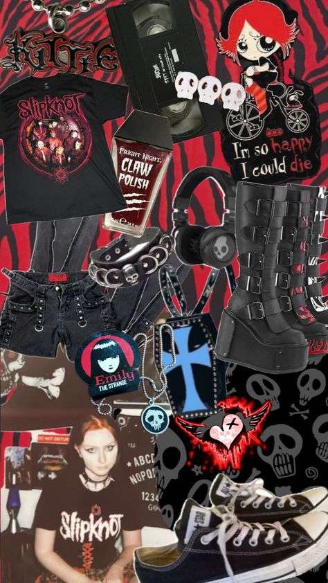 #mallgoth #aesthetic #moodboard Older Aesthetic, Mallgoth Aesthetic, Mall Goth Aesthetic, The Scene Aesthetic, Punk Outfit, Ruby Gloom, Emo Fits, Scene Aesthetic, Emily The Strange