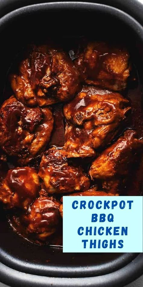 Bbq Chicken Thighs Crockpot, Crockpot Bbq Chicken Thighs, Chicken Thighs Slow Cooker Recipes, Crock Pot Bbq Chicken, Crockpot Bbq Chicken, Crock Pot Bbq, Easy Low Carb Dinner, Low Carb Slow Cooker Recipes, Crockpot Chicken Thighs