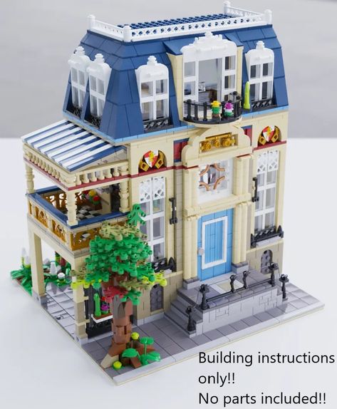 LEGO City House BUILDING INSTRUCTIONS ONLY!! NO PARTS!! 10182 10185 10190 | eBay City Apartment Building, Lego House Ideas, Big Lego, Lego Boards, Lego Diy, Lego Modular, Lego Craft, Lego Creative, Lego Room