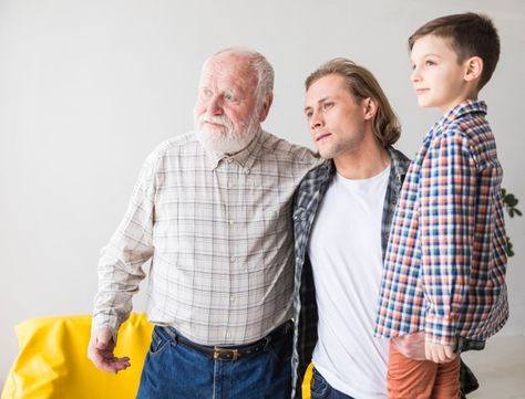 Men of different generations standing an... | Free Photo #Freepik #freephoto #love #family #man #home 4 Generations Photo Ideas Men, Photo Men, Generation Pictures, Different Generations, Generation Photo, Family Man, Long Shot, People Sitting, Do Homework