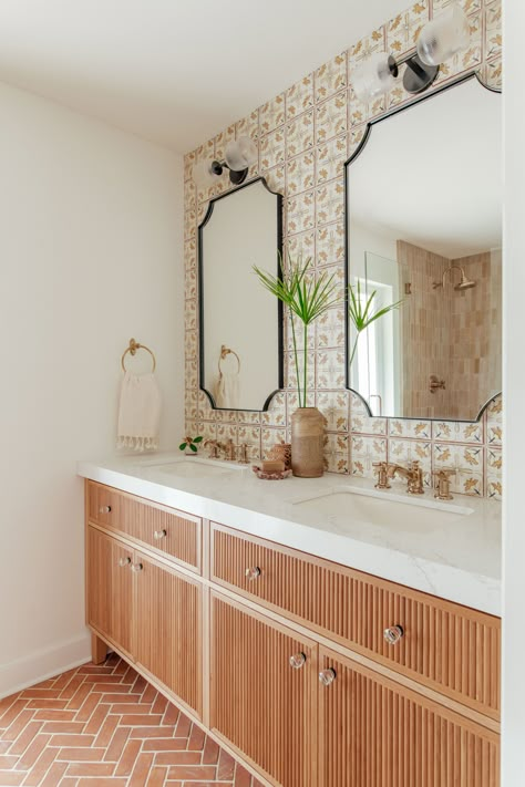 A Timeless Transformation: Unveiling the Charm of Our Spanish Colonial  Primary Bathroom Renovation | emilypueringer.com Spanish Colonial Bathroom, Miami Bathroom, Colonial Bathroom, Spanish Bathroom, Mediterranean Bathroom, Spanish Colonial, Bathroom Renos, Bathroom Tile, House Bathroom