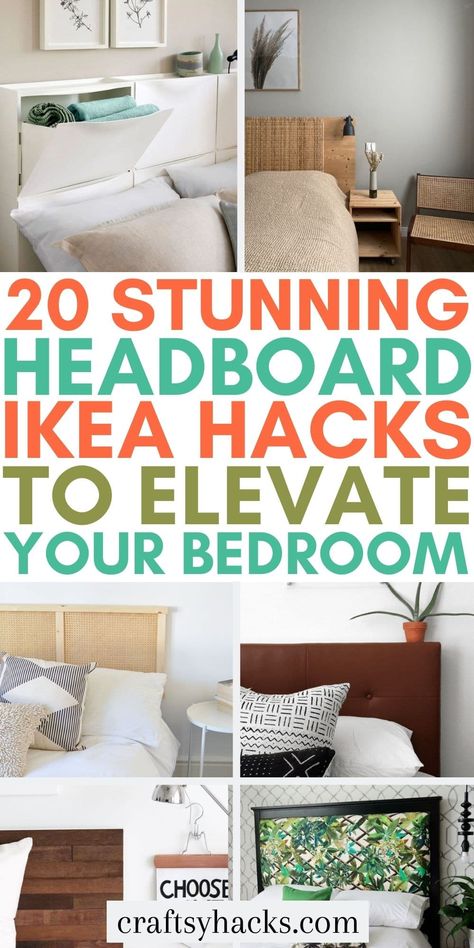 Having a stylish headboard for your bedroom can be more affordable when you customize these IKEA furniture pieces yourself with these IKEA headboard hacks! Try these stylish IKEA hacks and enjoy your new bedroom focal piece. It's a nice way to decorate home. #IKEA #IKEAHacks Ikea Headboard Hack, Trones Ikea, Nordli Ikea, Headboard Hack, Ikea Headboard, Ikea Bed Frames, Ikea Hack Bedroom, Ikea Bed Hack, Ikea Malm Bed