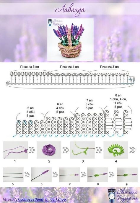 Crochet Lavender Flower Tutorial Crochet Lavender Flower, Crochet Lavender, Sunburst Granny Square, Crochet Garden, Crochet Brooch, Crochet Bedspread Pattern, Crochet Flowers Free Pattern, Crochet Bouquet, Pola Amigurumi