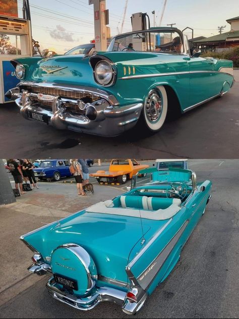 1957 Chevrolet Belair Car Centerpieces, Turquoise Car, Sunflower Room, 50s Aesthetic, 57 Chevy Bel Air, Chevrolet Corvair, Chevy Cars, 57 Chevy, Lowrider Cars