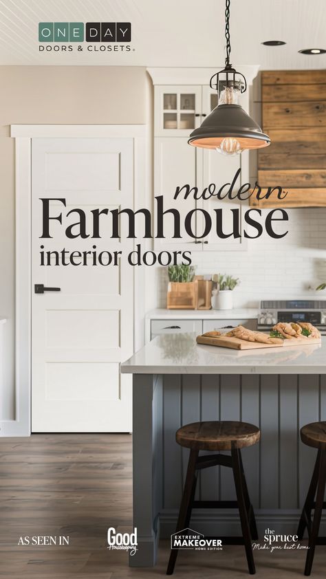 Discover the perfect blend of rustic and modern with our blog on the most popular interior doors for a modern farmhouse look. From sliding barn doors to sleek glass designs, get inspired to transform your home today! Popular Interior Doors Styles, Modern Farmhouse Doors, Interior Door Styles Farmhouse, Modern Farmhouse Interior Doors, Modern Farmhouse Door, Interior Doors Styles, Farmhouse Interior Doors, Craftsman Doors, Modern Farmhouse Interior