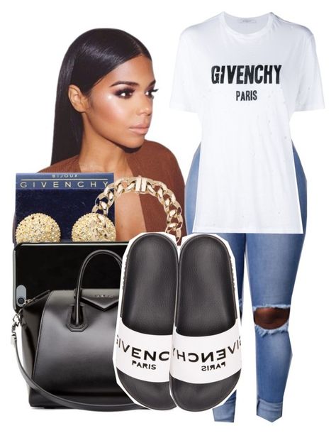 "G I V E N C H Y " by shamyadanyel ❤ liked on Polyvore featuring Givenchy Baddie Clothes, Dope Style, Lounge Outfits, Givenchy Clothing, Cali Style, Look Jean, Jordan Outfits, Causal Outfits, Lazy Outfits