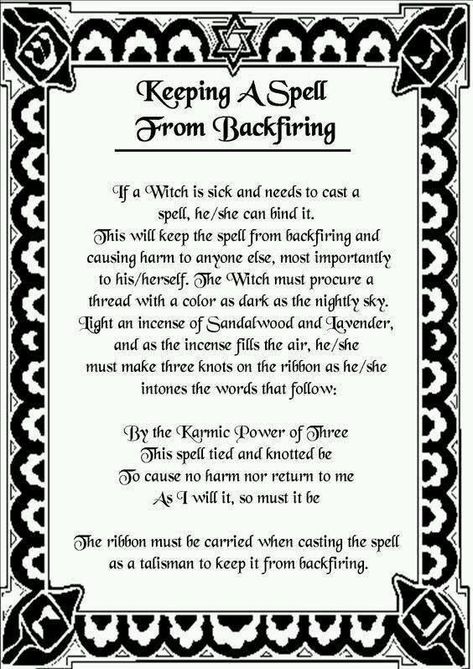 Keeping a Spell from Backfiring – Free Printable Spell Page – Witches Of The Craft® Divinely Protected, Witchy Spells, Wicca Altar, Witchcraft Spells For Beginners, Charmed Book Of Shadows, Witch Tips, Spells For Beginners, Witchcraft Spells, Spell Books