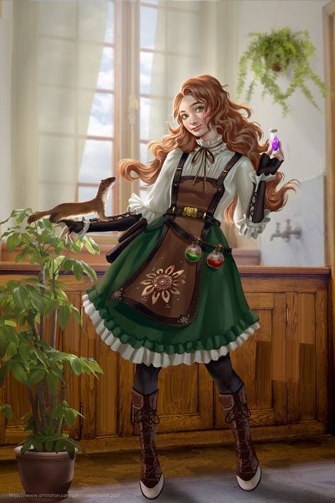 The Alchemist Characters, Potion Seller, Deer Girl, Faery Art, Armor Clothing, Anime Prince, Character Design Girl, Witch Art, Fantasy Armor