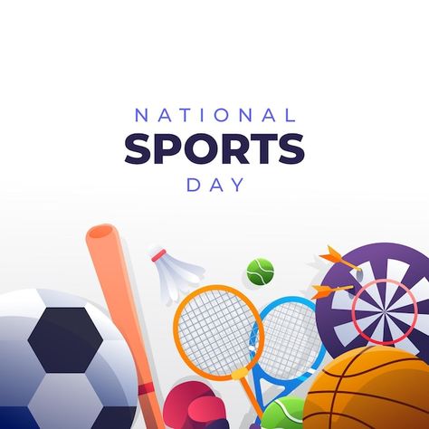 National Sports Day Poster, Sports Day Banner Design, Sports Day Flyer, Sports Day Banner, Sports Day Certificates, Sports Day Decoration, Sports Day Poster, Sports Illustrations Art, Science Lab Decorations