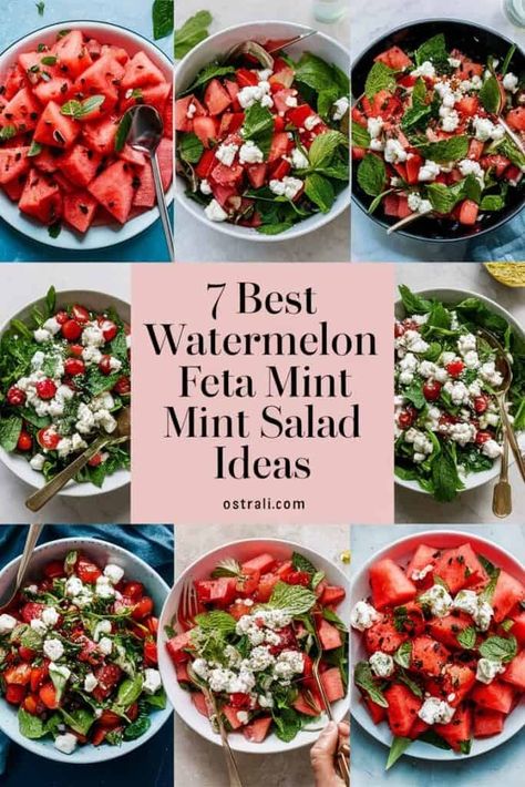 My friend Jessica couldn't stop raving about her latest culinary adventure - a watermelon feta mint salad she discovered at a local bistro. Watermelon Feta Salad Balsamic, Watermelon Feta Basil Salad, Watermelon Salad With Feta Cheese Mint, Watermelon Feta Mint Salad, Watermelon Mint Salad, Best Watermelon, Watermelon Feta Mint Salad Delish, Cottage Meals, Grilled Watermelon