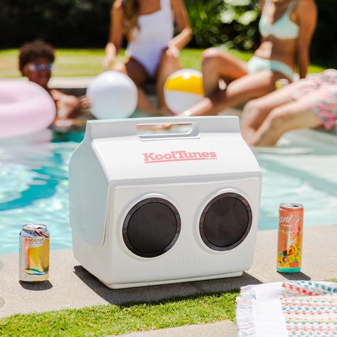 Igloo KoolTunes Boombox Cooler Passive Radiator, Lithium Ion Batteries, Amazon Finds, Coolers, Low Profile, Jade, Built In, Electronics, Sports