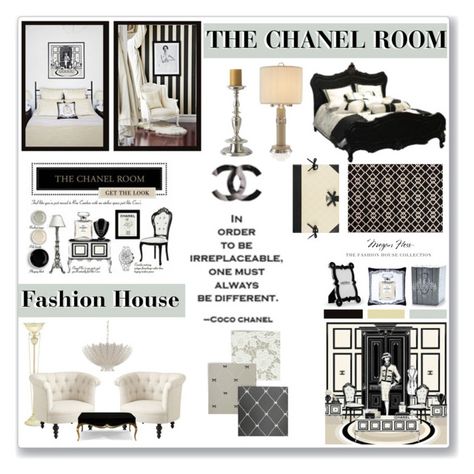 Stussy Decor, Pewter Bedroom, Chanel Bedroom Ideas, Chanel Inspired Room, Chanel Bedroom, Chanel Room, Loft Bedrooms, Interior Design Curtains, Designer Office