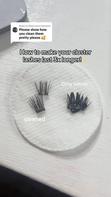 ChantelleFen on Instagram: "Here’s how to re-use your lashes multiple times!🤍. #lashclusters #lashes #diy #cleaning #beautyhack #makeuphack #lashhack #hack" How To Clean Lashes, How To Clean Eyelashes, Diy Lashes, Unicorn Lashes, Diy Lash Extensions, December 19, Lash Glue, Lash Extensions, Makeup Tips