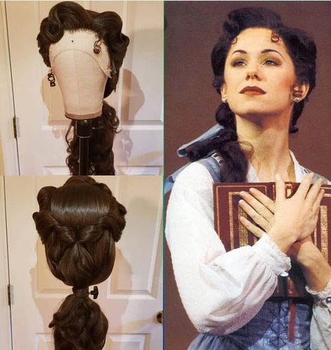 Amanda; on Instagram: "Just have to share this wig work as well on my main account! My @iamsusanegan Broadway Belle wig for @scarletjewelcosplay I am very pleased how this turned out and cannot wait to see Jewels wear it! . For more wig work follow my wig page @wigsbyamandahealed . . . . . . #belle #bellecosplay #broadwaybelle #beautyandthebeast #beautyandthebeastcosplay #broadway #broadwaycosplay #disneycosplay #disneybroadway #susanegan #wig #wigstyling #wigstylist #cosplaywig #princesswig # Belle Wig, The Wizard Of Oz Costumes, Belle Makeup, Beauty And The Beast Costume, Belle Cosplay, Beast Costume, Belle And Beast, Belle Beauty And The Beast, Makeup Class